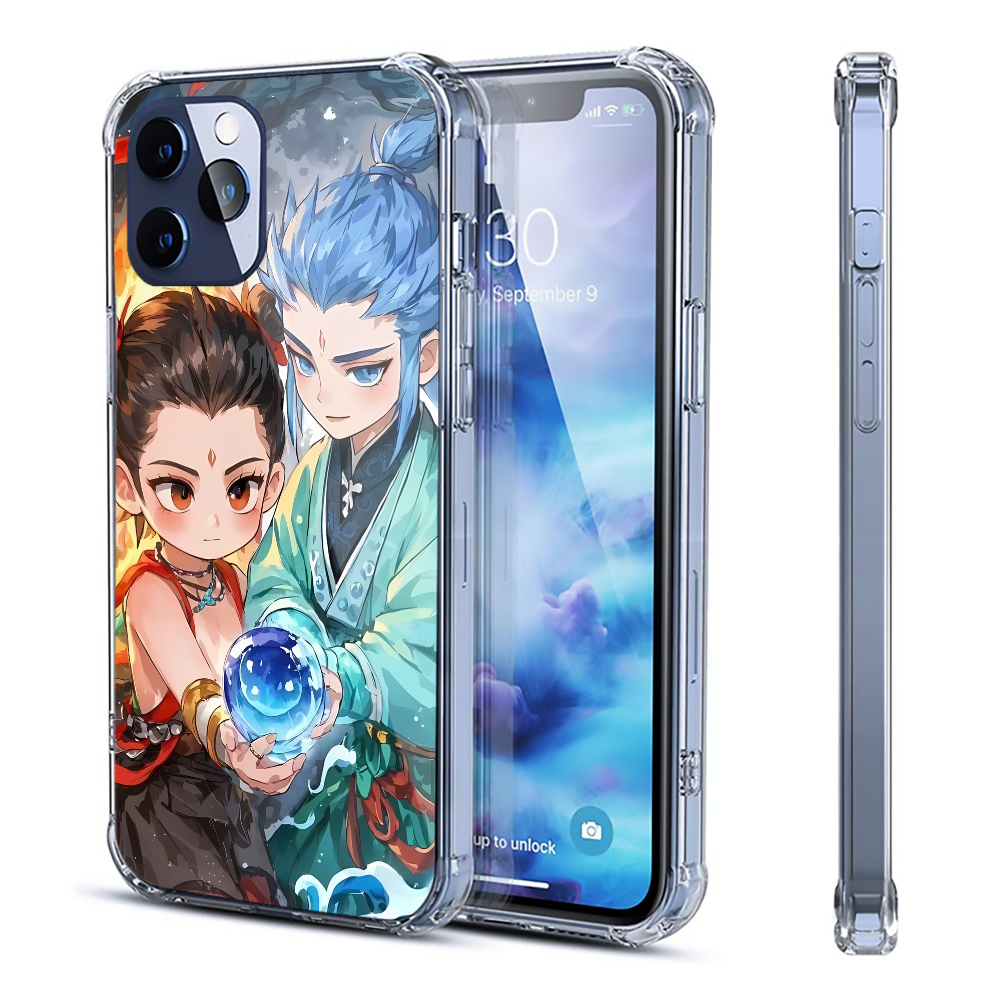 （画像用） Ne Zha 2 ナタ 魔童の大暴れ 【iPhone 12シリーズ対応】透明スマホケース（クリアソフトケース）